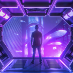 Metaverse, Virtual Reality, and Augmented Reality futuristic city